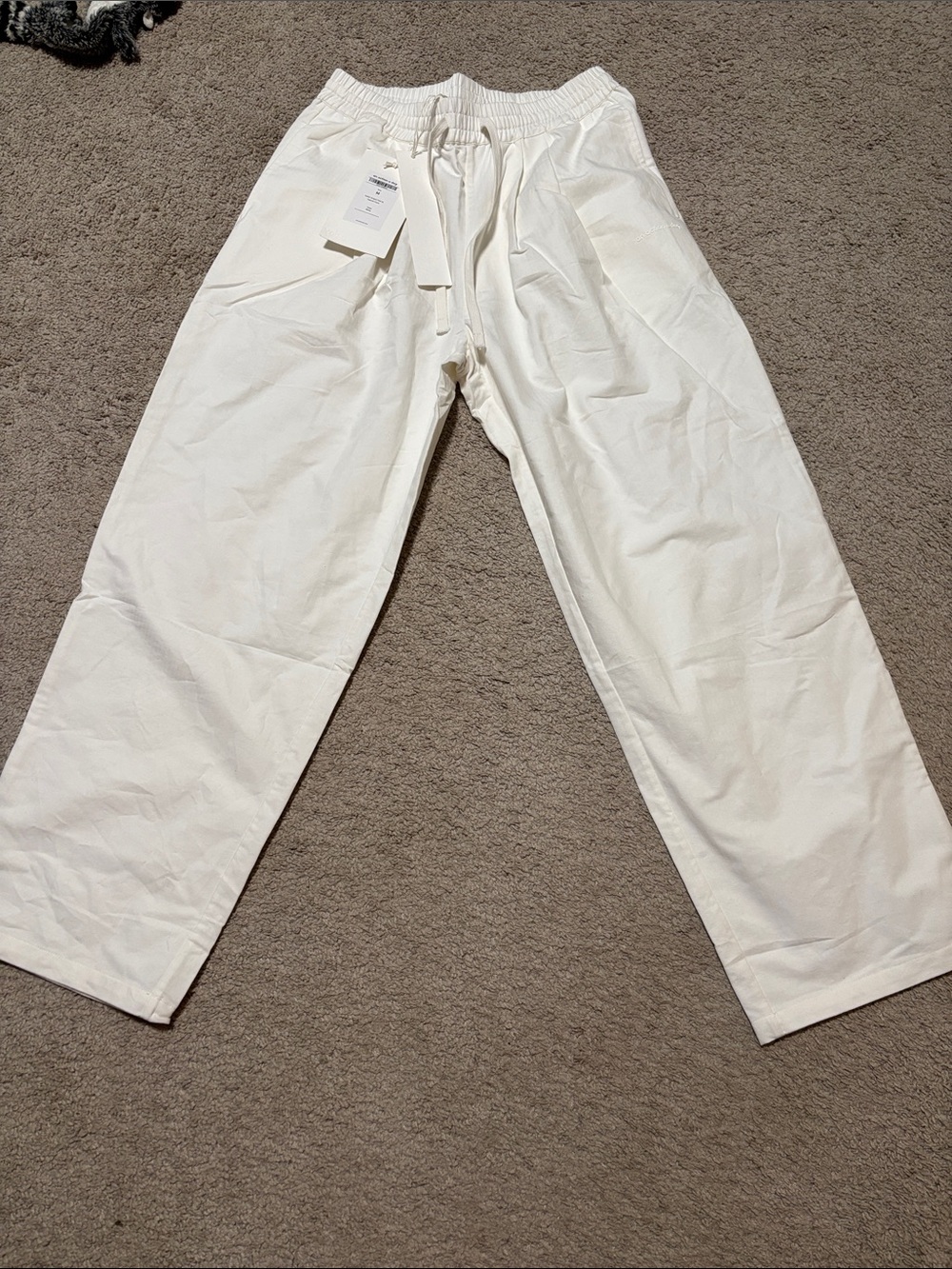 an action a day subtle striped fold up tapered pant